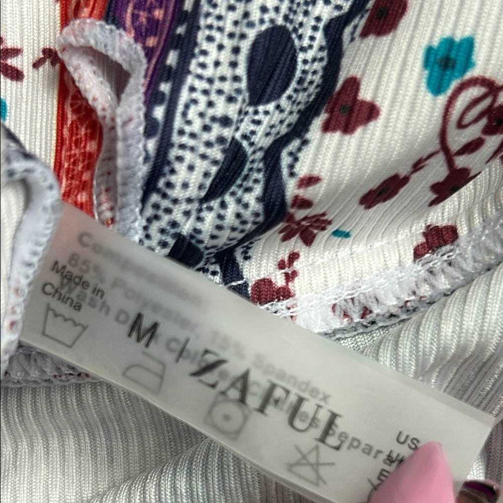 NWT Multicolor Patchwork Bikini Set - Picture 5 of 9